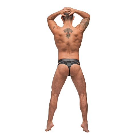 Male Power Check'd Mate Stringi Cutout z siateczką i ozdobnym pasem M