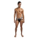 Male Power Diamond Mesh Jock Ring LXL z otwartym tyłem czarny