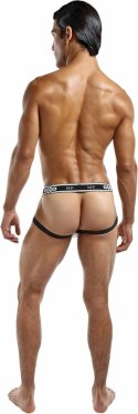 Male Power Diamond Mesh Jock Ring LXL z otwartym tyłem czarny