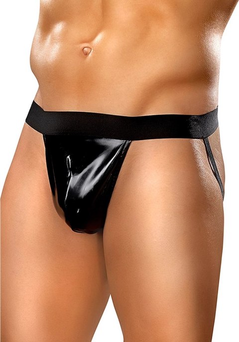 Male Power Jock LXL Modal Rib z otwartym tyłem, czarny