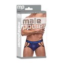 Male Power Jock Ring LXL - siateczkowy model z otwartym tyłem, czarny