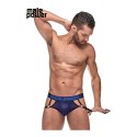 Male Power Jock Ring LXL - siateczkowy model z otwartym tyłem, czarny