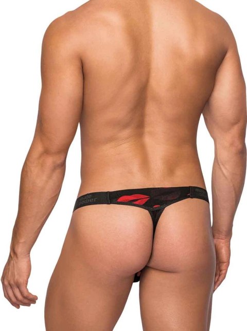 Male Power LXL Kiss Me Stringi męskie niskie z elastycznym paskiem
