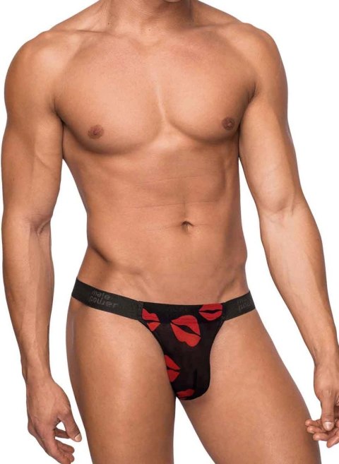 Male Power LXL Kiss Me Stringi męskie niskie z elastycznym paskiem