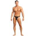 Male Power LXL Satin Spandex Stringi męskie komfortowe czarne