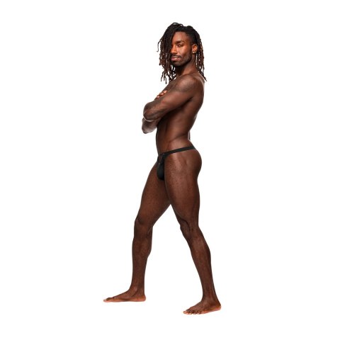 Male Power Magnificence LXL Stringi Micro V z ozdobnymi przelotkami