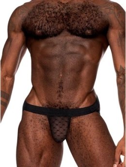 Male Power Modal Rib LXL - Anatomiczne stringi z otwartym tyłem czarne