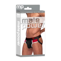 Male Power Retro Sport majtki z panelem i otwartym tyłem, czarne M