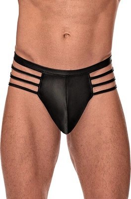 Male Power SM Cage Matte - stringi męskie z paskami, czarne