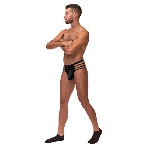 Male Power SM Cage Matte - stringi męskie z paskami, czarne