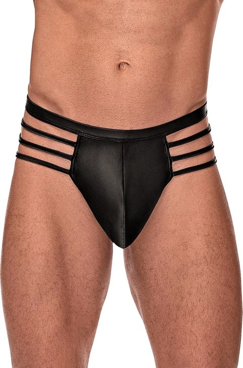 Male Power SM Cage Matte - stringi męskie z paskami, czarne