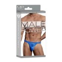 Male Power Satin Spandex Stringi męskie z elastycznym wykończeniem czarne