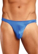 Male Power Satin Spandex męskie stringi klasyczne czarne