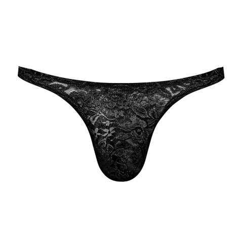 Male Power Stretch Lace - stringi męskie, koronkowe, czarne