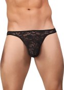 Male Power Stretch Lace - stringi męskie, koronkowe, czarne