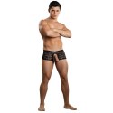 Male Power Stretch Lace szorty z otworami L/XL czarne