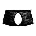 Male Power Stretch Lace szorty z otworami L/XL czarne