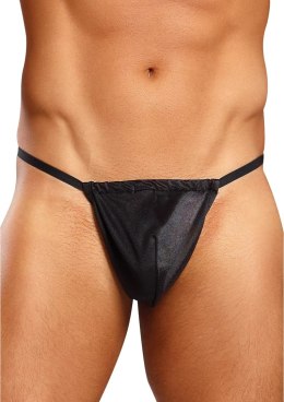 Male Power Stretch Net - slipy z siatki z transparentną kieszenią, czarne