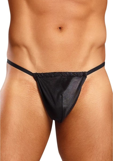 Male Power Stretch Net - slipy z siatki z transparentną kieszenią, czarne