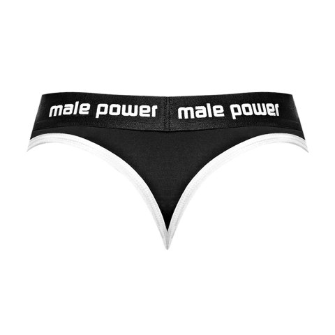Male Power Stringi Thong L/XL Helmet wyściełana saszetka czarne
