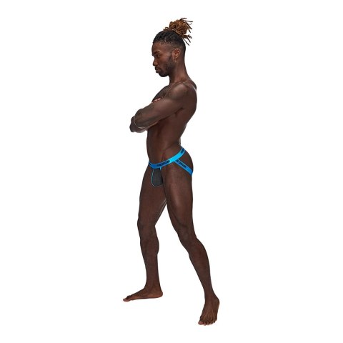 Male Power Uplift Jock L/XL satynowy pas, elastyczne opaski, czarny