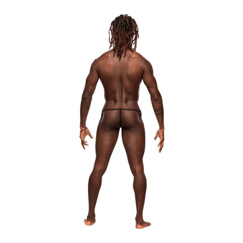 Male Power Uplift Posing Strap czarne stringi z elastyczną talią