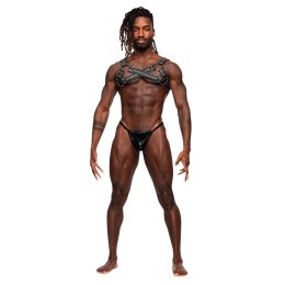 Male Power Virgo Leather Look Uprząż Regulowana Czarna