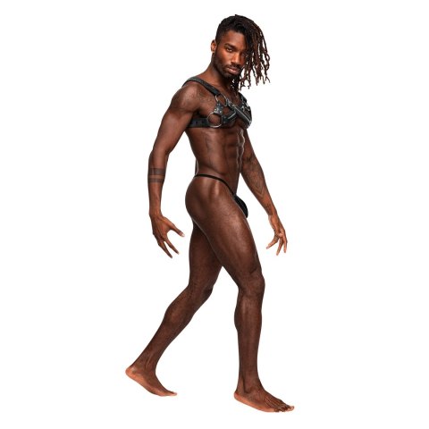 Male Power Virgo Leather Look Uprząż Regulowana Czarna