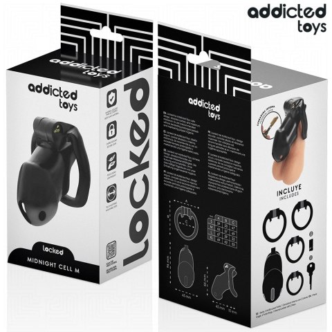 Addicted Toys Locked Midnight Cell system zabezpieczający M 4,2 cm ADDICTED