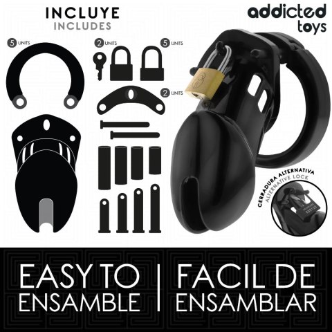 Addicted Toys Locked Obsidian Hold klatka zabezpieczająca M ADDICTED