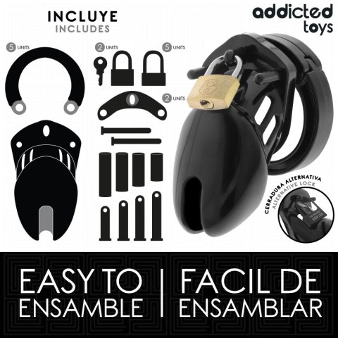 Addicted Toys Locked Obsidian Hold system blokujący Rozmiar S ADDICTED