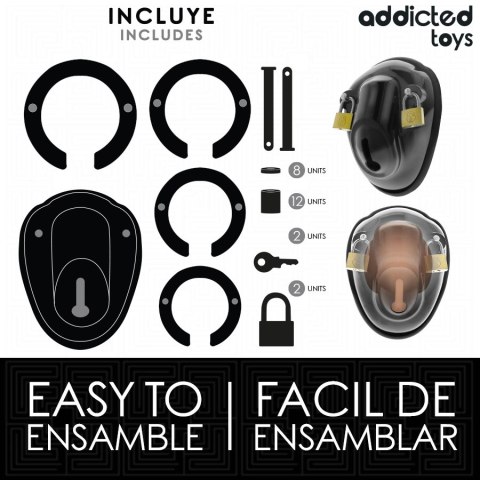 Addicted Toys Locked - system blokady bezkluczykowej, 11,5 cm, czarny ADDICTED