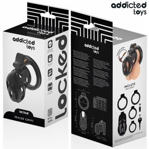Addicted Toys Locked - system zabezpieczający, 8 cm, 4 rozmiary pierścieni ADDICTED