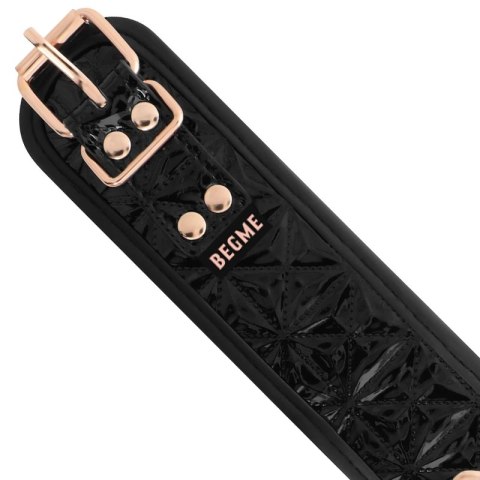 BEGME Black Edition kołnierz z neoprenu z łańcuszkiem i zaciskami, regulowany BEGME