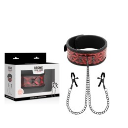 BEGME Red Edition - Kołnierz z neoprenową wyściołką i regulowanymi klipsami BEGME