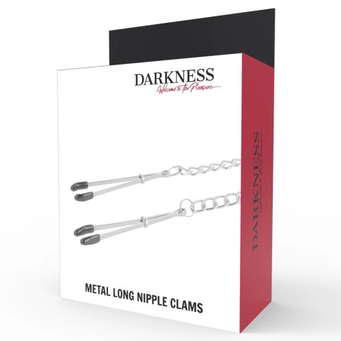 Darkness Metalowe Zaciski na Sutki z Regulacją, Łańcuszek, Unisex DARKNESS