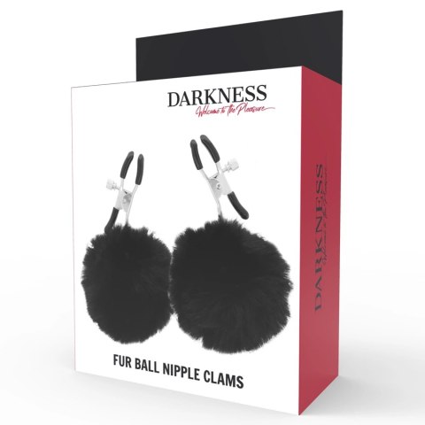 Darkness Zaciski Regulowane z Pomponami Metalowe Bez Niklu DARKNESS