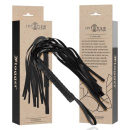 Intense Fetish Flogger Wegański Skorzany Bat z Ergonomicznym Uchwyt INTENSE