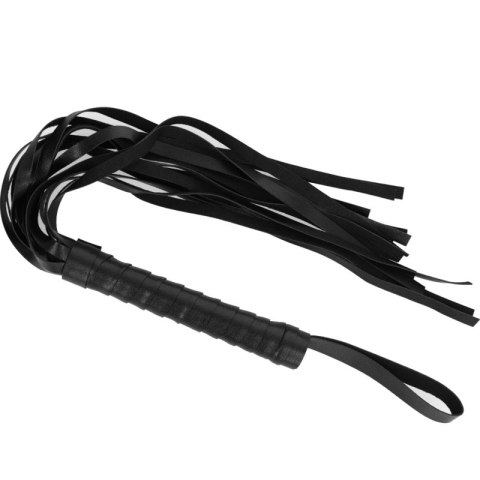 Intense Fetish Flogger Wegański Skorzany Bat z Ergonomicznym Uchwyt INTENSE