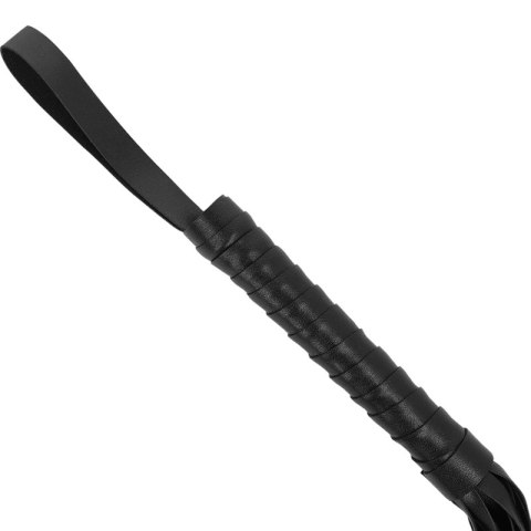 Intense Fetish Flogger Wegański Skorzany Bat z Ergonomicznym Uchwyt INTENSE
