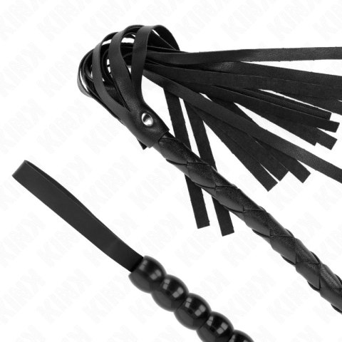 KINK Bicz Weżowy z Koralikami 80 cm - Model Skorzany z Elementami Dekoracyjnymi KINK