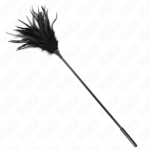 KINK Czarna Laska z Piorkami 45 cm - Elegancki Akcent Intymny KINK