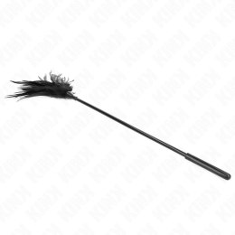KINK Czarna Laska z Piorkami 45 cm - Elegancki Akcent Intymny KINK