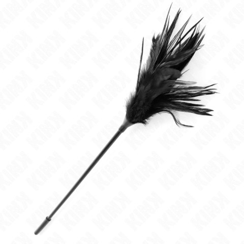 KINK Czarna Laska z Piorkami 45 cm - Elegancki Akcent Intymny KINK