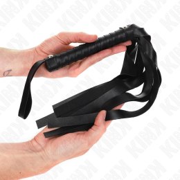 KINK Czarny Bicz Szeroki Ogon 48,5 cm Skorzany Model Flogger KINK