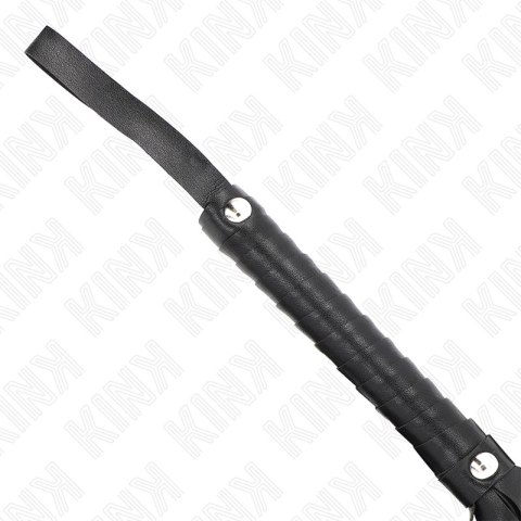KINK Czarny Bicz Szeroki Ogon 48,5 cm Skorzany Model Flogger KINK