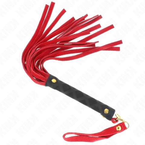 KINK Mini Bat Czerwony Zamszowy 30 cm - Poręczny Bat do Kontroli KINK