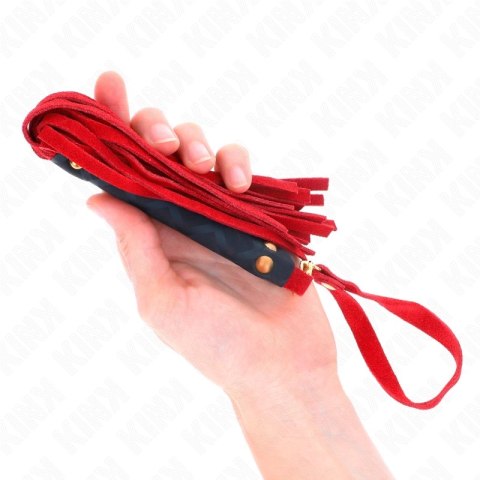 KINK Mini Bat Czerwony Zamszowy 30 cm - Poręczny Bat do Kontroli KINK
