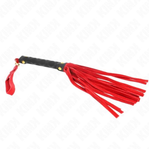KINK Mini Bat Czerwony Zamszowy 30 cm - Poręczny Bat do Kontroli KINK