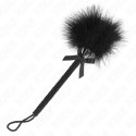 KINK Nylonowa Rożdżka z Piorami i Czarną Kulą 25 cm - Akcesorium Sensoryczne KINK